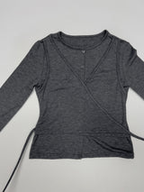 [Brushed Lining] Poe Wrap Bustier T-Shirt