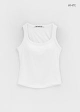 [MADE] Herif Square U-Neck Sleeveless Top (Built-in Cap)