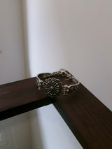 Silver Plated Sunflower Concho Bracelet