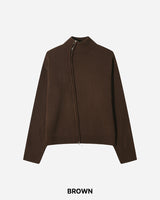 Dig Crop Knit Zip-up