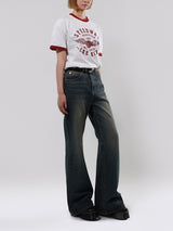 (UNISEX) メゾンロングブーツカットデニム
