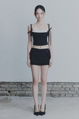 HEART RIBBON TOP black