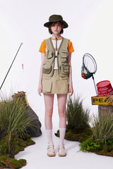 UTILITY STRING POCKET VEST [LIGHT OLIVE]