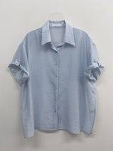 Winkle Roll-up See-through Short Sleeve Shirt
