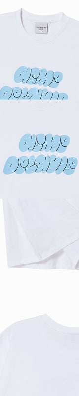 25FW WOMAN クラウドフォントクロップ半袖Tシャツ ホワイト