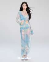 Watercolor 4Piece Bikini Set