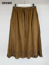 SUEDE PUNCHING SKIRT (3C)