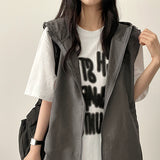 Roffle Nylon String Vest Zip-up with hood