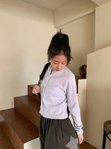 エーエムケー パンチング スナップ ラウンド カーディガン