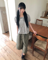 プディン ストリング カプリ パンツ