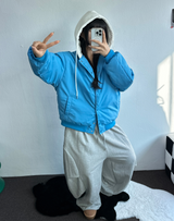 サイドプリーツパラシュートストリングバルーンパンツ🩶🖤🤍 - 3カラー