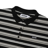 ストライプピケTシャツ [BLACK]