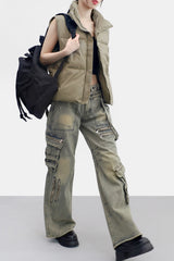 Tima Layered Strap Pocket Pants