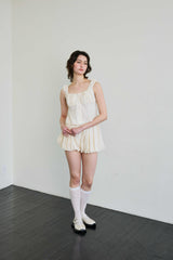 CUDDLY BALLOON SKIRT PANTS / BEIGE