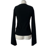 Alban slit unbalanced twisted semi-wide long sleeve T (4 colors)