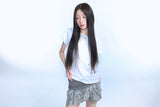 グランジクローレオパードアイレットTシャツ - ホワイト