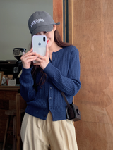 Colorful Twist Knit Cardigan (13color)