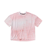 (W) エア ベント タイダイ レーシング ドット シンボル クロップ Tシャツ (Pink)