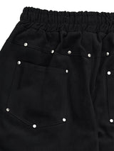 back rivet winter wide pants