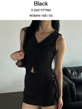 stripe strap pants