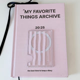pink stripe magsafe clear card pocket