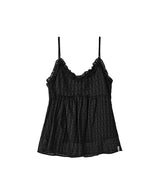 DOT CHIFFON SLEEVELESS BLOUSE (BLACK)