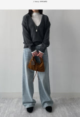 Dot Wave Turtleneck T-Shirt