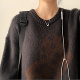 Somyi Bold Dice Graphic Oversized Fit Knitwear