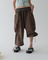Rollup Cargo Bermuda Harem Capri Pants