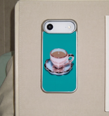 [silver glass bumper] black milk tea