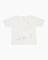 Needle note one shoulder top /white