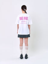 ラビットTシャツ_ホワイト/ピンク