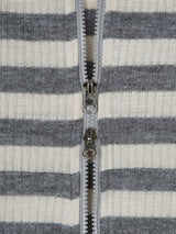 Ocean Striped Warmer Zip Hoodie