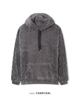 [UNISEX]スノーケーブルフリースロングスリーブフーディー