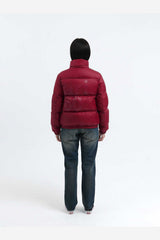 1/2 BASIC SAFARI DOWN JACKET (BURGUNDY)
