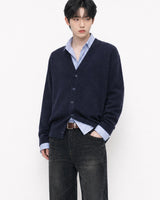 (UNISEX) Knitted V-Neck Cardigan