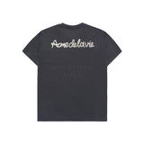 24FW チェーン刺繡スクリプトプリンティングショートスリーブTシャツ チャコール