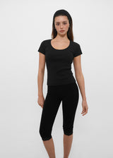 [B-BASIC] Tension Standard Slim U-Neck Short Sleeve Tee (2 SIZE)