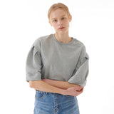 ピンタックパフＴシャツ　グレー