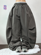 サイドプリーツパラシュートストリングバルーンパンツ🩶🖤🤍 - 3カラー