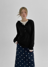 [MADE] ウィスリングスナップボタンフード長袖Tシャツ