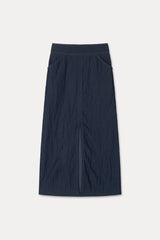 フロントスリットロングスカート_ネイビー