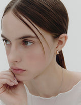 26SS★ Subni Flow Silver One-Touch Earrings S
