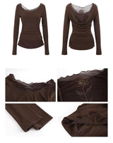 Back Rose See-Through Long Sleeve T-Shirt