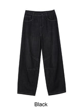 Medin Curved Linen Denim Pants