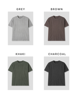 Crop Panel ピグメントハーフTシャツ (4color) (No.974)