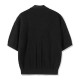 スラッシュパンチングハーフニット[Black]