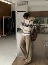 キーパーデイリーシャーリングワイドバンディングパンツ