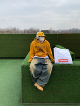 West Vintage Balloon Denim Pants (Yellow Blue)