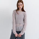 Bustier Knit Set Gray